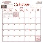 October Calendar Page