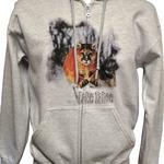 Cougar Attack! words-on-the-bottom Full-Zip Hoodie, Ash