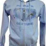 Ski Tahoe "Warped" Full-Zip Hoodie, Blue