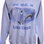 Ski Tahoe "Warped" Crewneck Sweatshirt, Blue