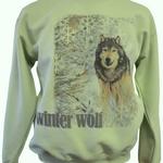 Winter Wolf Crewneck Sweatshirt, Green
