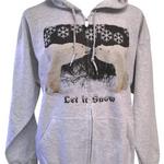 Polar Bear Let it Snow Full-Zip Hoodie, Ash