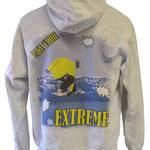 X-TREME Front-Pocket, Pull-over Hoodie, "Yellow Air", Ash