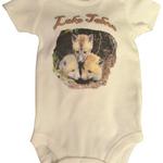 Baby Fox Trio Baby Onesie, White