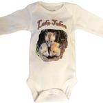 Baby Fox Trio Baby Onesie, Long Sleeve, White