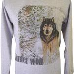 Winter Wolf, Long Sleeve Tee, Grey