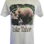 Bear on a Log Tee, White