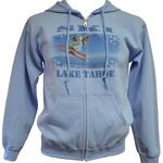 Ski Lake Tahoe Full-Zip Hoodie, Blue