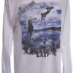 "Blue Lake" X-TREME Cotton Tee, Long-Sleeve, White, large image on front