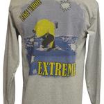 "Yellow Air" X-TREME Cotton Tee, Long-Sleeve, Grey, large image on back