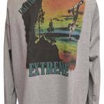 "Green Trail" X-TREME Cotton Tee, Long-Sleeve, Grey, large image on back