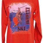 "Red Air" X-TREME Long-Sleeve Cotton Tee, Red, large image on front
