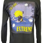 "Yellow Air" X-TREME Long-Sleeve Cotton Tee,  Black, large image on back
