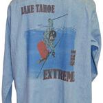 "Red Air" X-TREME Ski Denim Button-down Pocket Shirt, image on the back