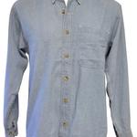 Denim Button-down Pocket Shirt, front view