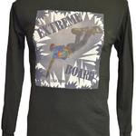 "Blue Shards" X-TREME Cotton Tee, Long-Sleeve, Black, small image