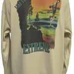 "Green Trail" X-TREME Cotton Tee, Long-Sleeve, Sand, large image on back